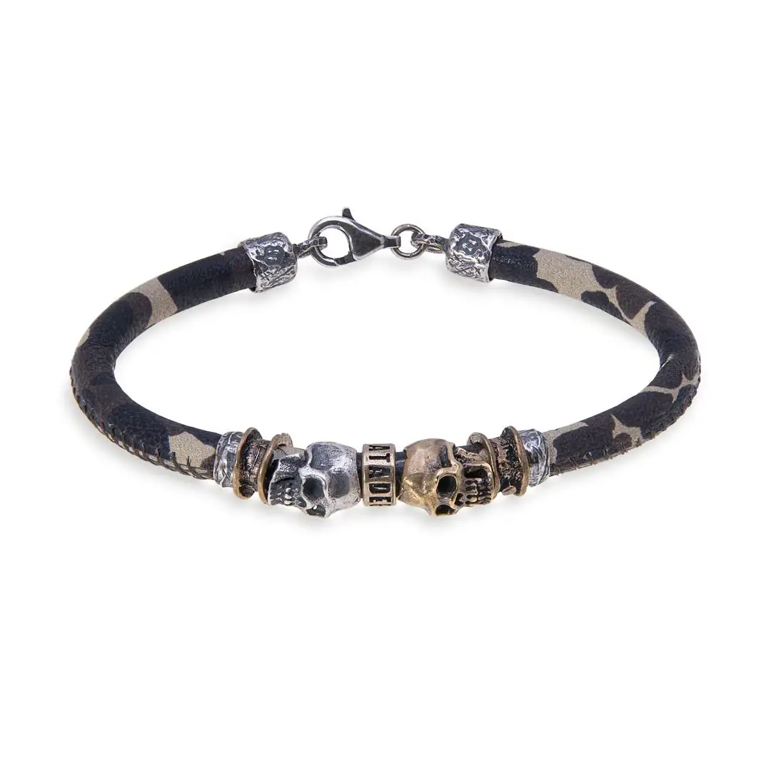 Pulsera Platadepalo Calavera SB058X