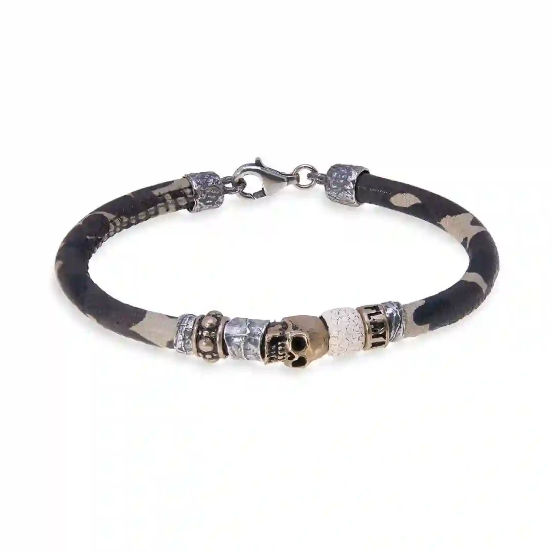 Pulsera Platadepalo Calavera SB057X