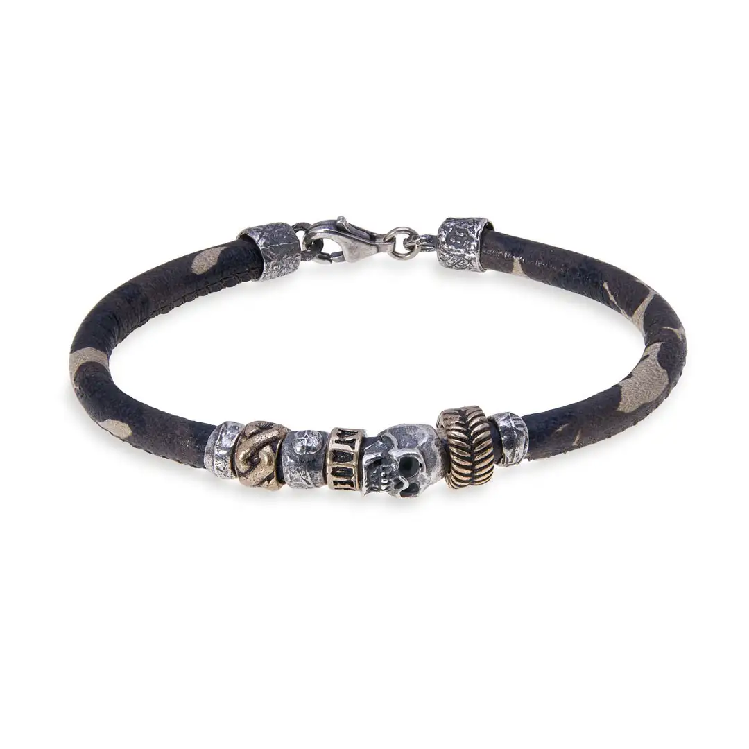 Pulsera PLATADEPALO calavera SB056X