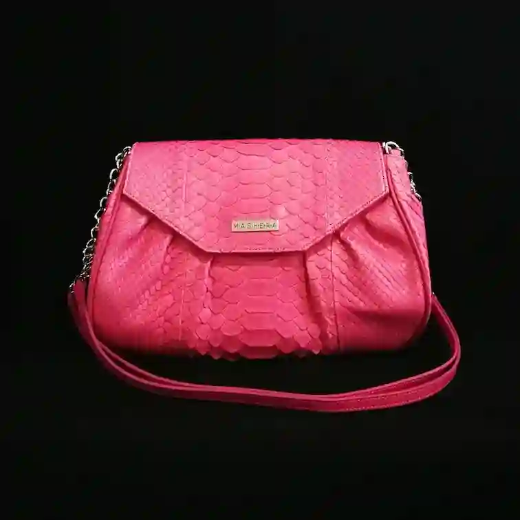 Bolso Pitón Fucsia