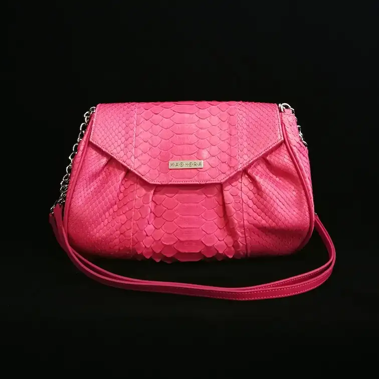 Bolso Pitón Fucsia