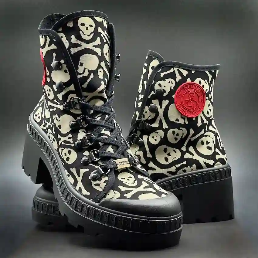 Bota Calavera Platadepalo