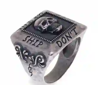 SR003X ANILLO PLATADEPALO SKULL