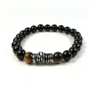Pulsera Ónix y ojo de tigre