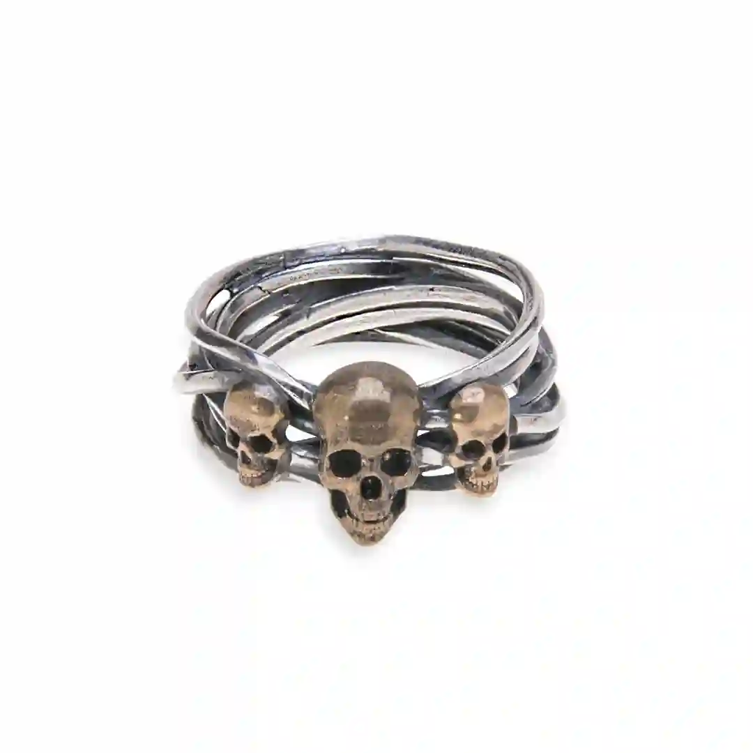 Sr002x anillo plata cráneo