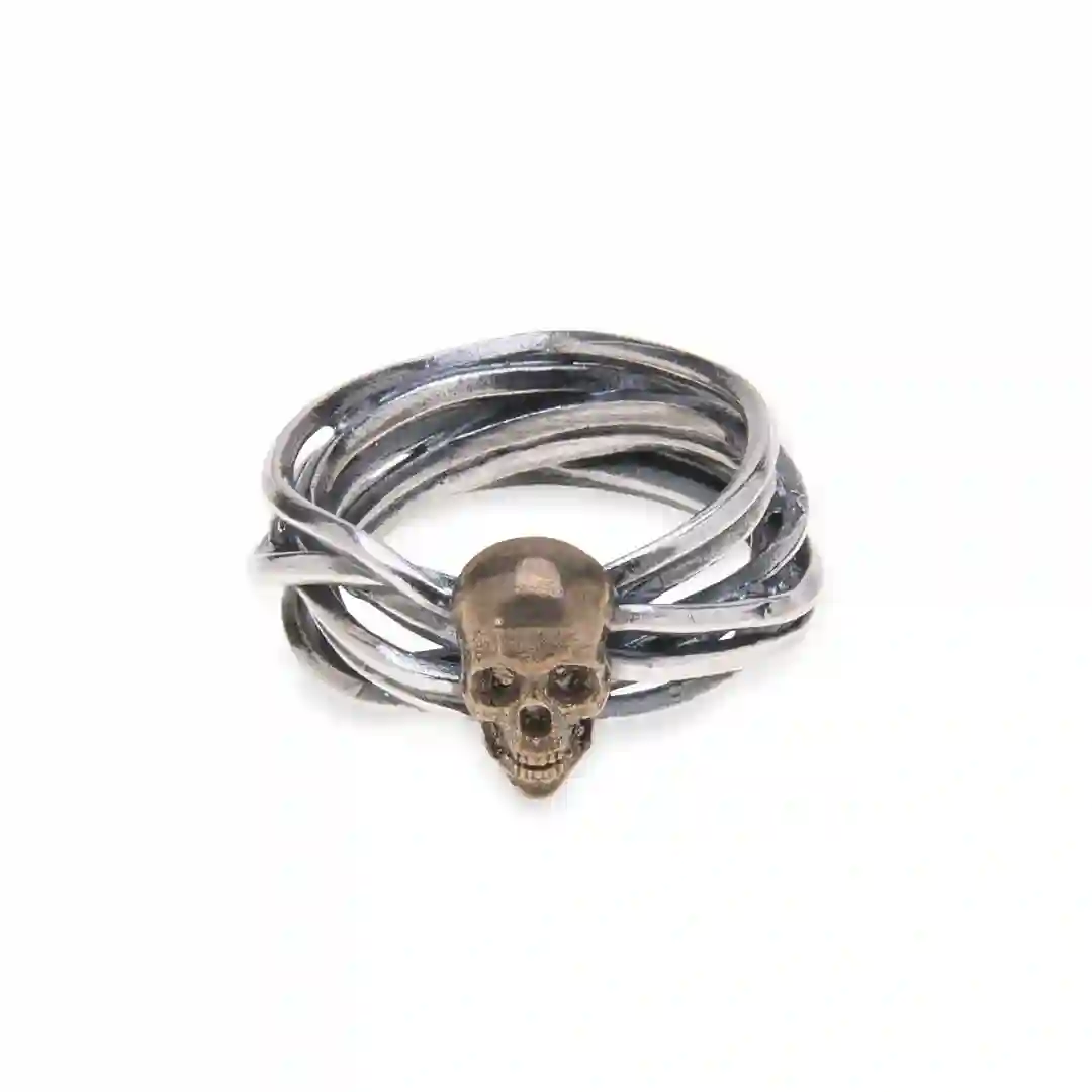 Sr001x anillo plata cráneo