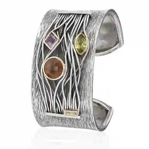 Brazalete Plata y Oro styliano PSP2027