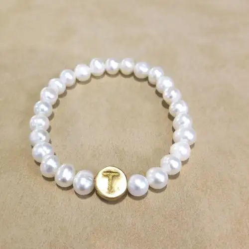 Pulsera abecedario perla