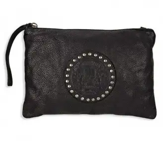 Bolso Monedero Piel Negro ACS7