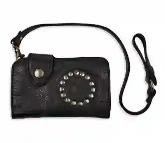 Bolso Monedero Piel Negro ACS8