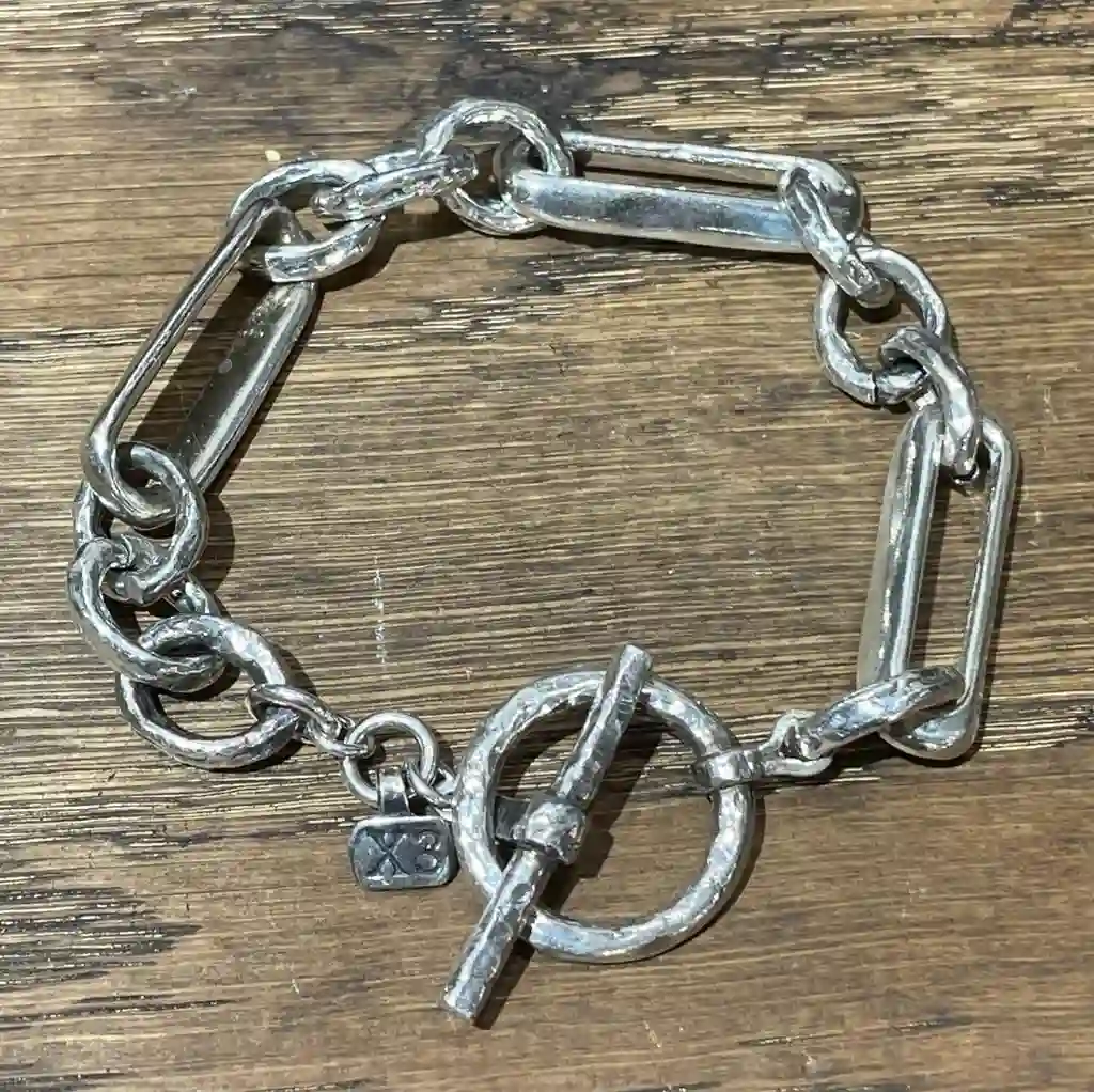 Pulsera eslabones plata
