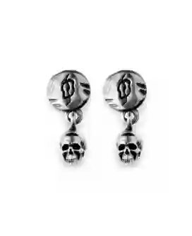 Pendientes Calavera Plata Cae1c