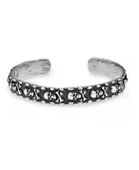 Brazalete Skull Platadepalo Cab33a