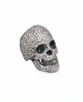 Anillo Calavera Con Piedras Platadepalo