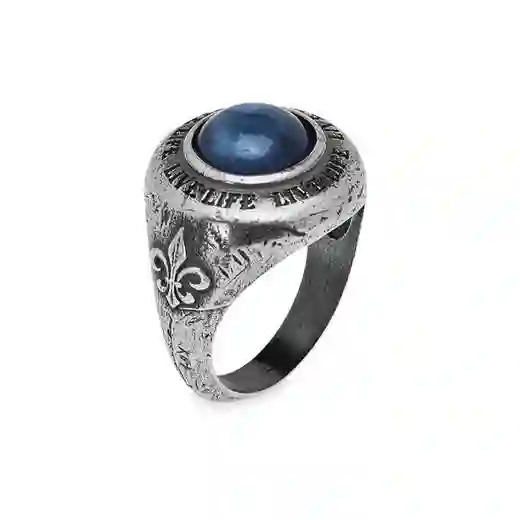 Anillo plata hombre prehnita