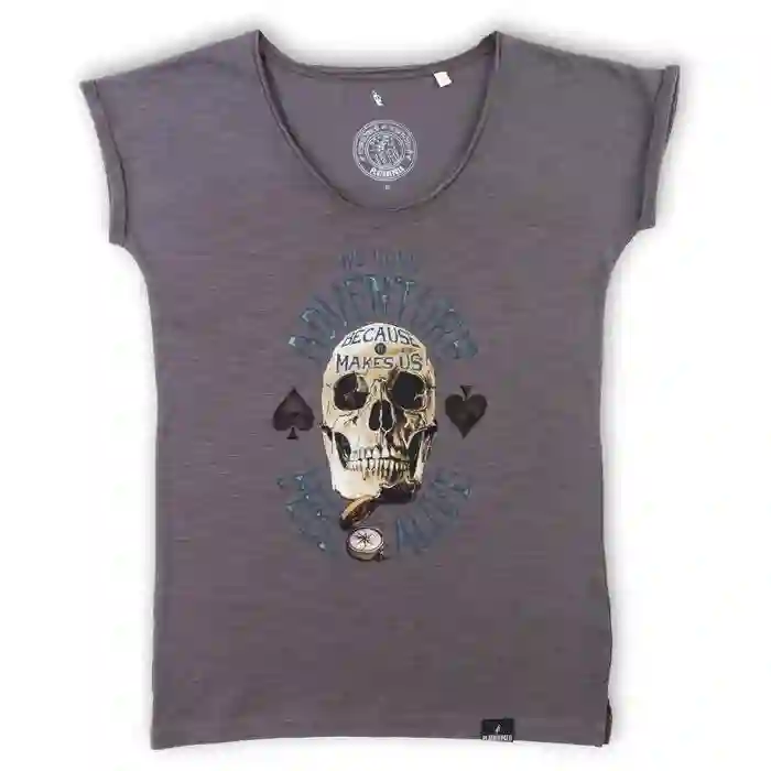 Camiseta Woman Skull Urban Gris