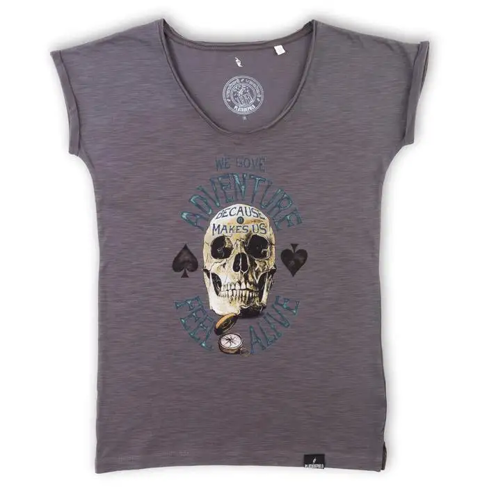 Camiseta Woman Urban Skull gris