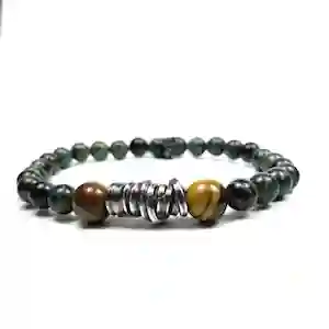 Pulsera iguazú plata y piedras semipreciosas