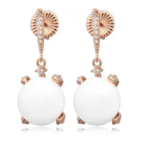 Pendiente Onix Blanco