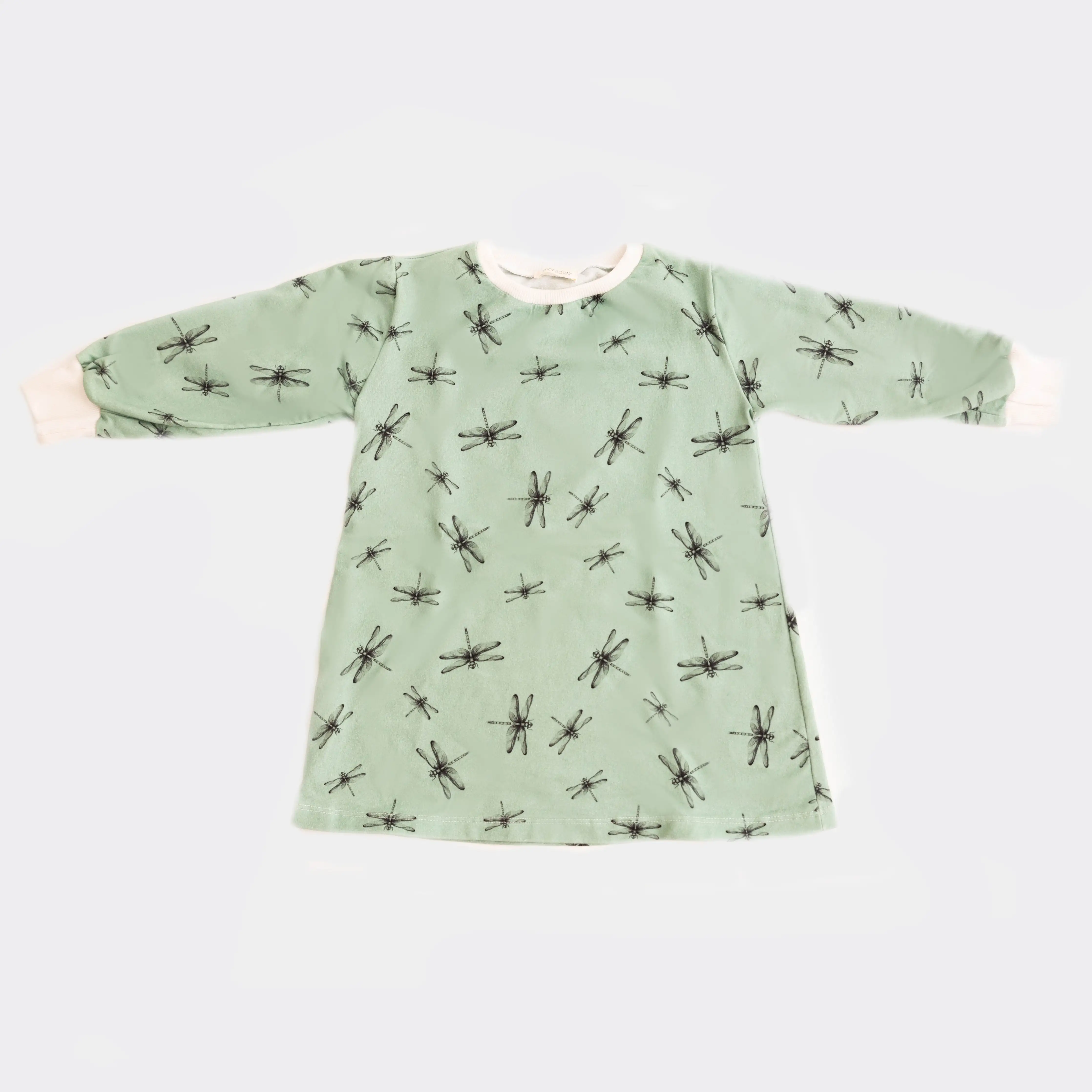Vestido Infantil Libélulas Verde - Imagen 6
