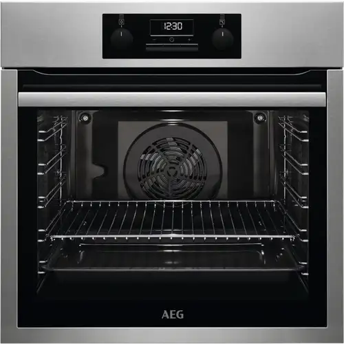 AEG Horno Serie 6000, SurroundCook, 72L.,60 cm.,Inox Antih., Aqua Clean, Multif. 9, M. escam (3 boto