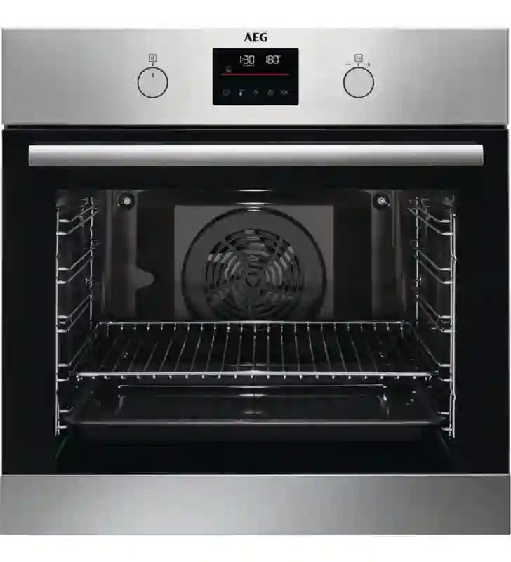 AEG Horno Serie 6000, SurroundCook, 72L.,60 cm.,Inox Antih., Pirolítico 3, Multif. 9, 45 Auto prog.,