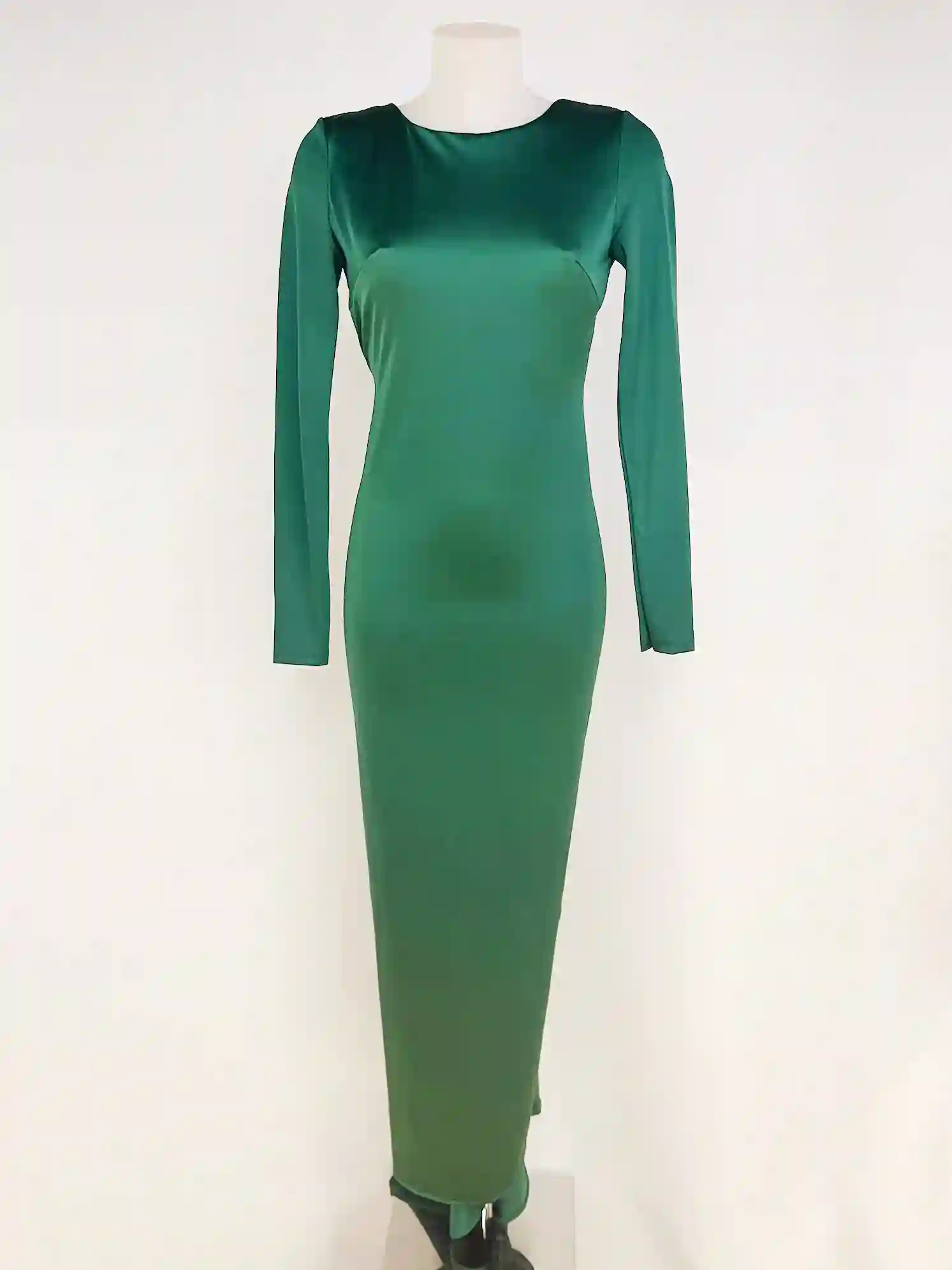VESTIDO LICRA ESPALDA VERDE
