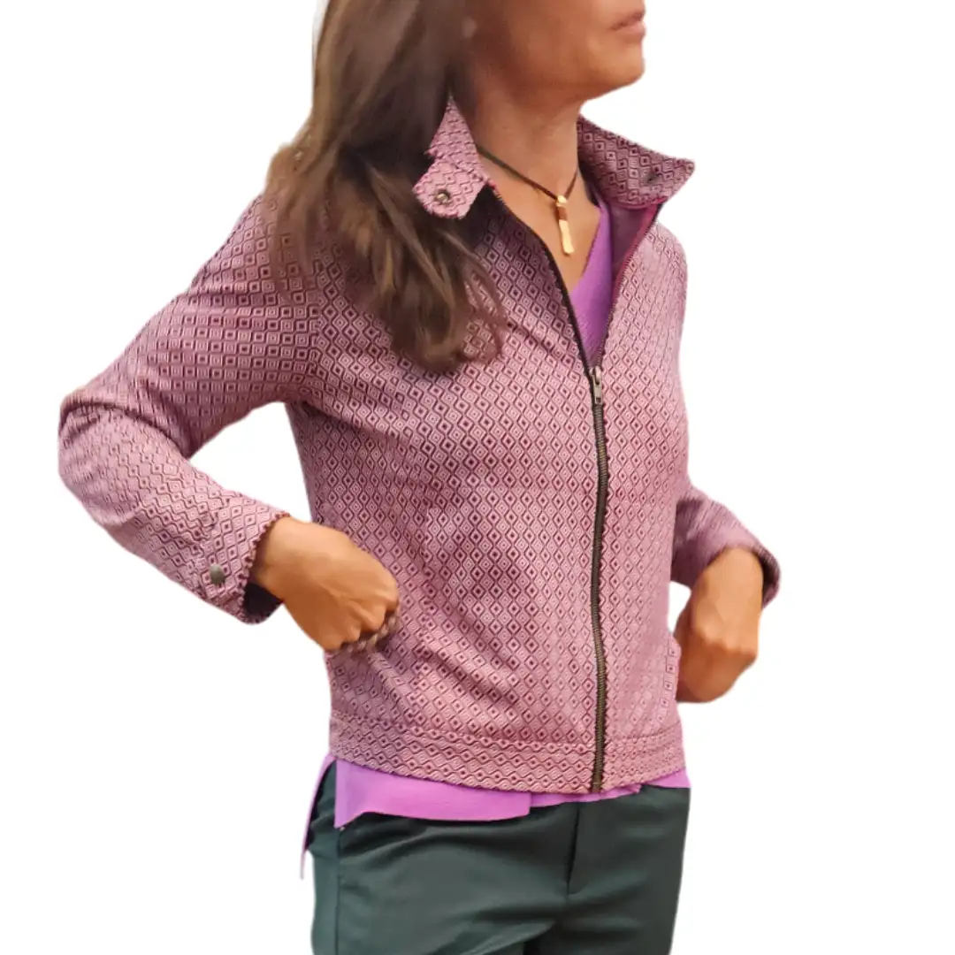 Buganvilla printed bomber - Image 2