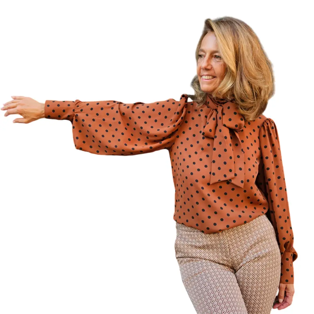 Camisa Penélope lunares marrón - Imagen 2