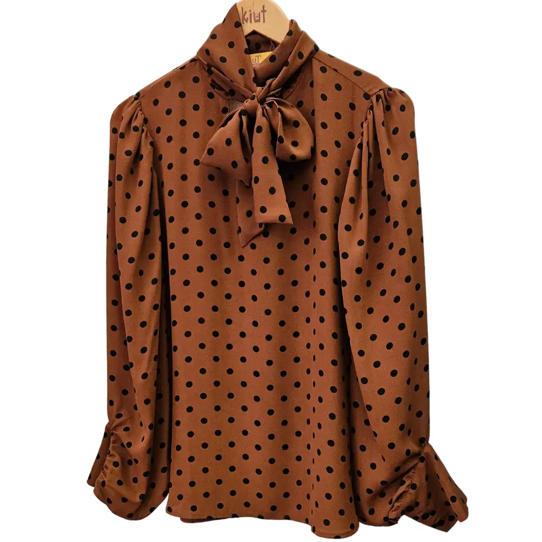 Camisa Penélope lunares marrón - Imagen 4