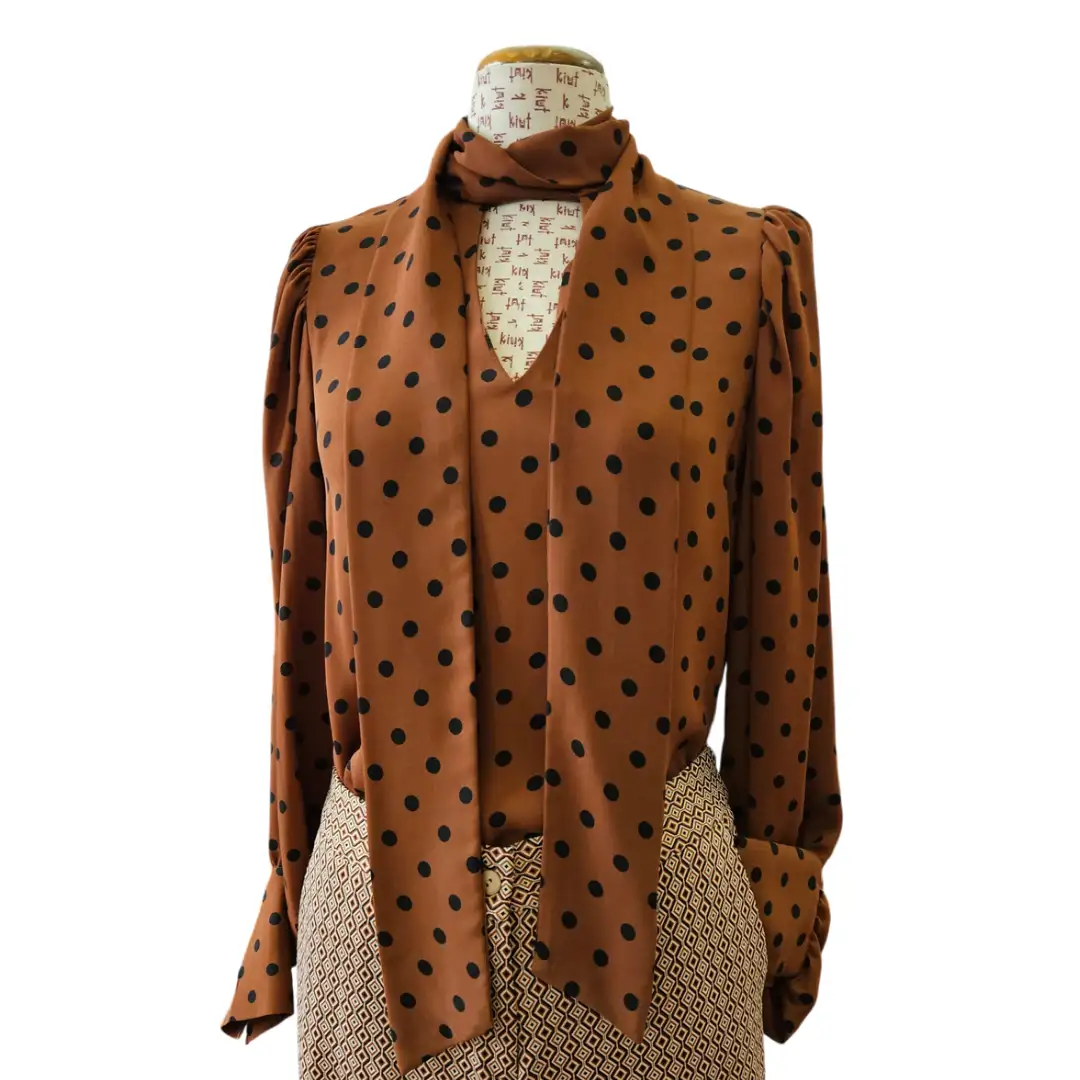 Camisa Penélope lunares marrón - Imagen 5