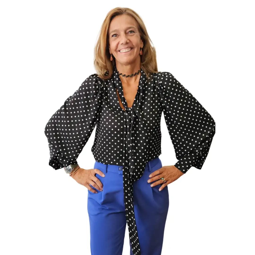 Penelope black polka dot shirt - Image 2