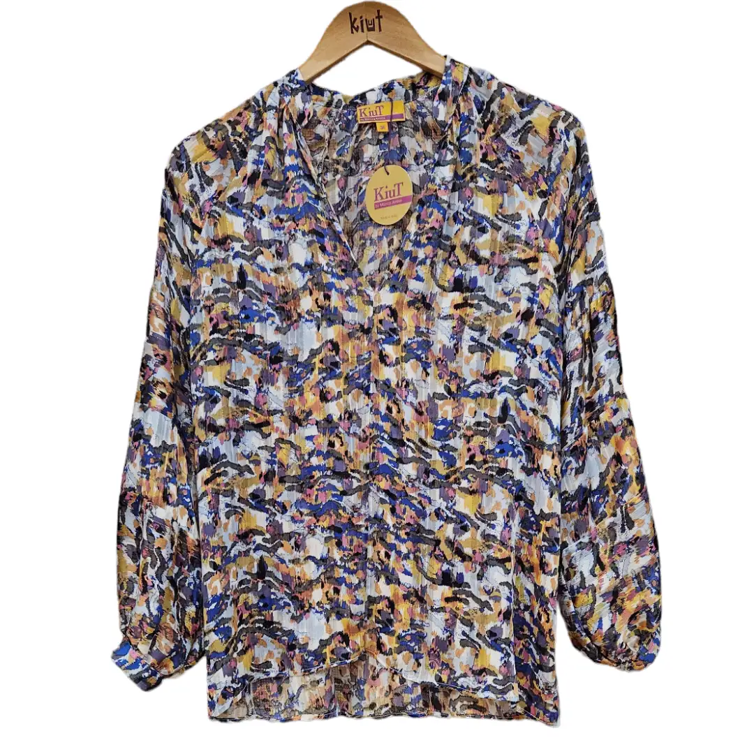 VELVET blue and purple lurex shirt - Image 3