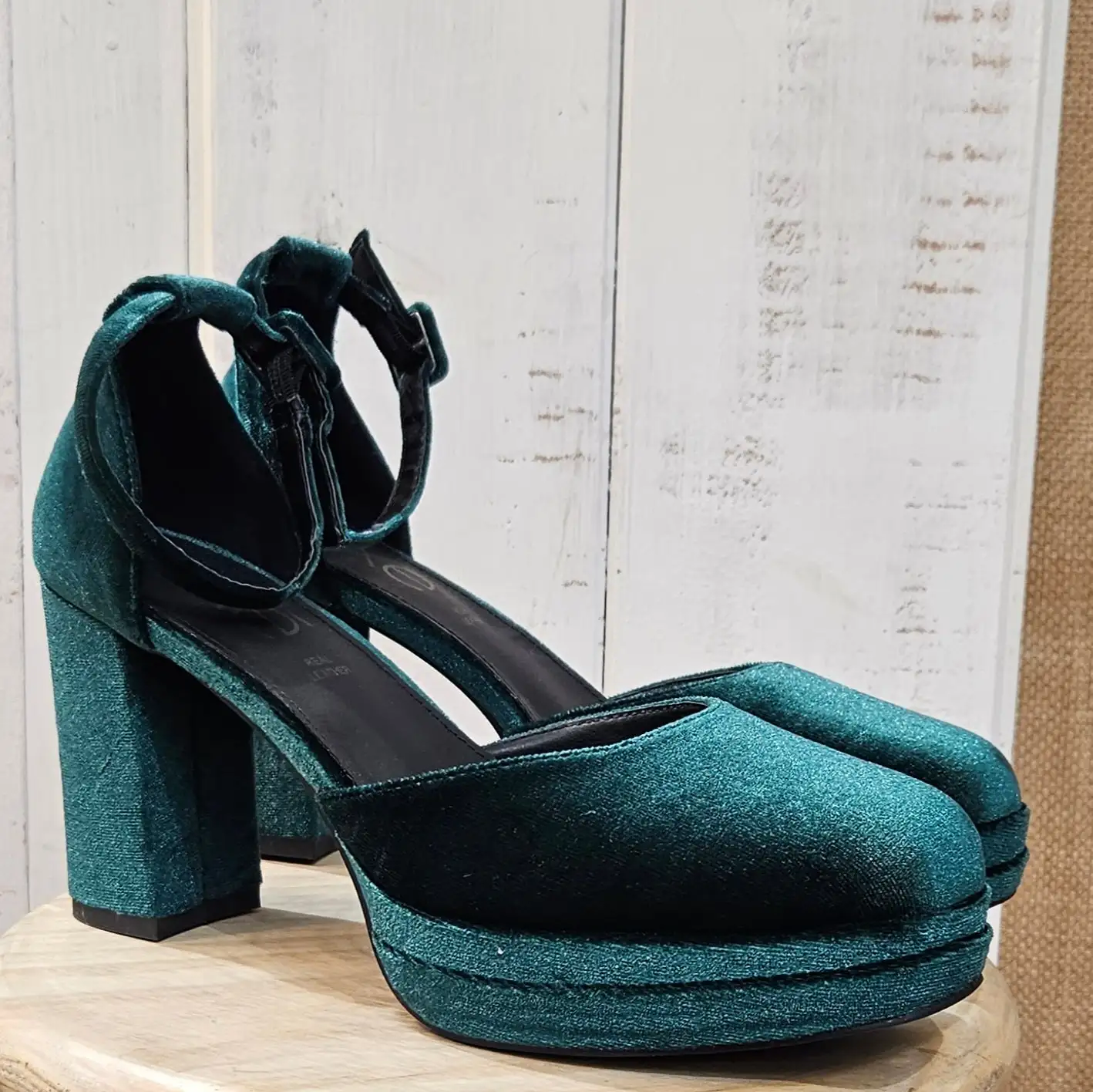 Zapatos Terciopelo Verde - Imagen 3