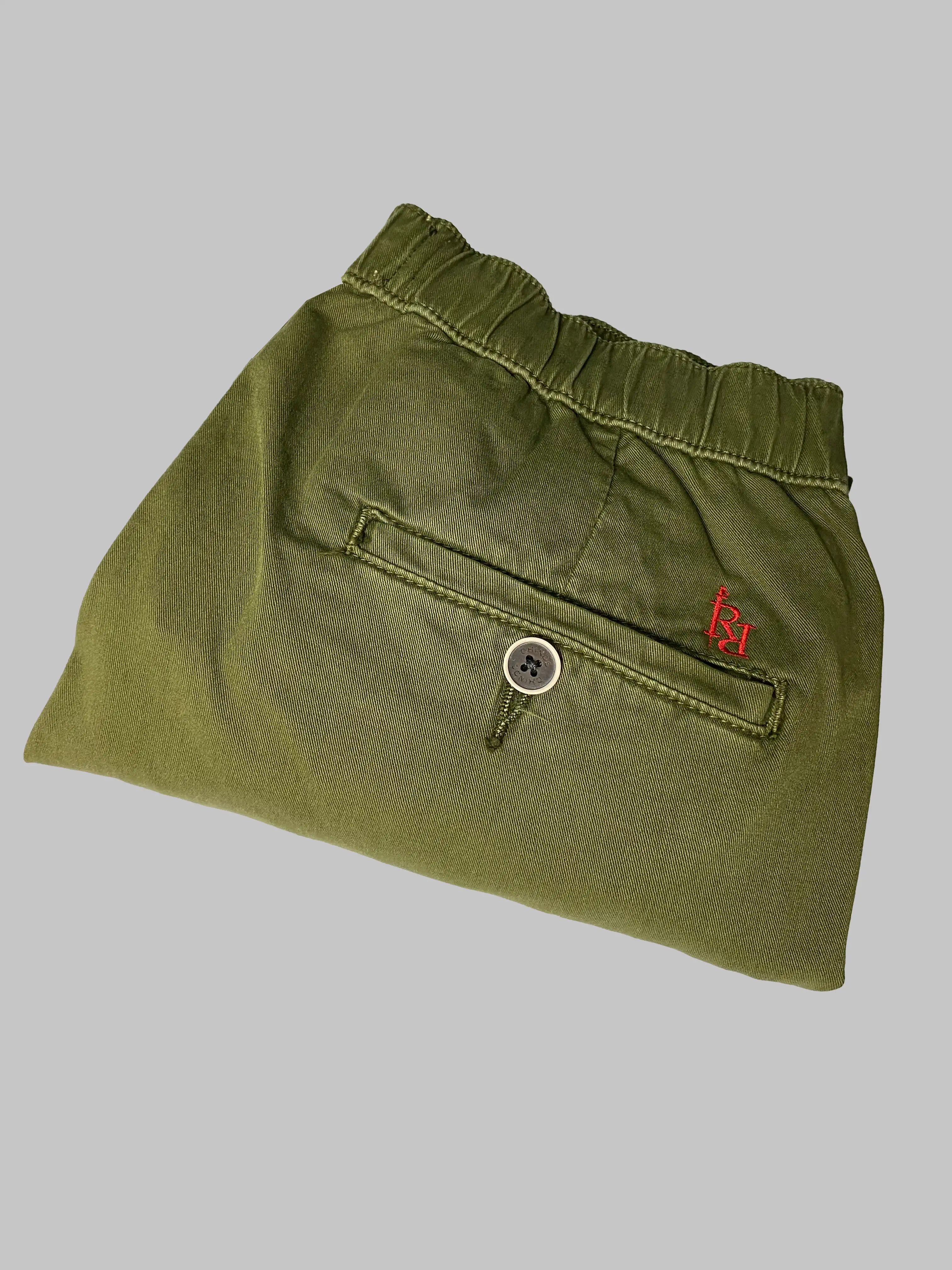 Green pants with drawstring waist - Image 2