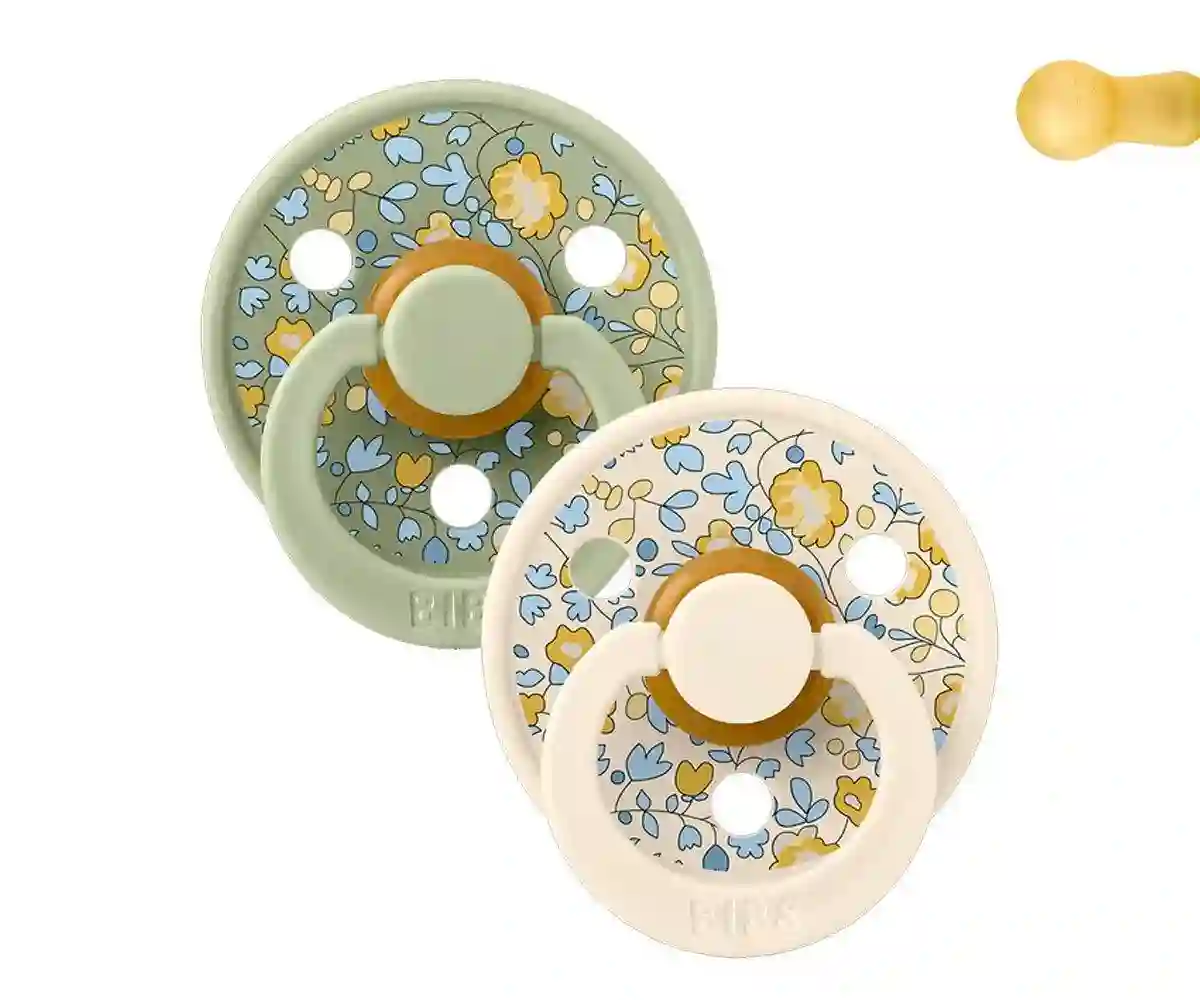 2 Chupetes BIBS Colour Round Liberty Eloise Sage Mix