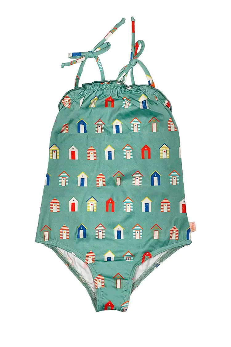 Green Beach Houses Swimsuit