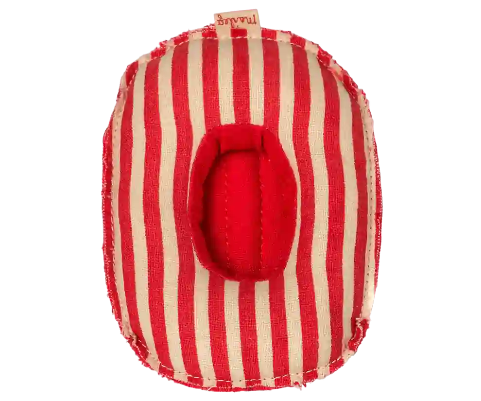 Rubber Boat, Small Mouse - Red Stripes