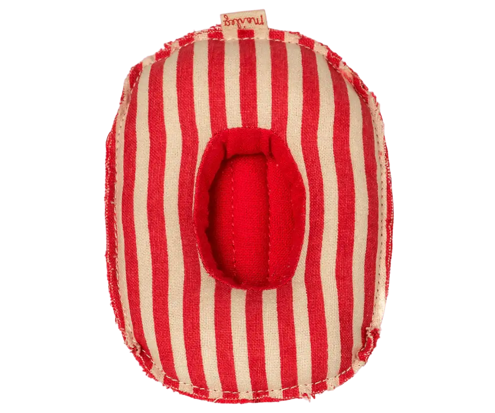 Rubber Boat, Small Mouse - Red Stripes