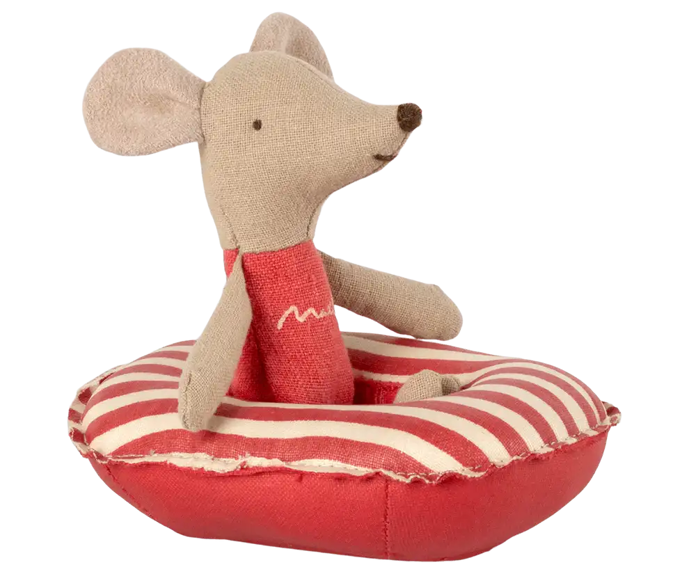 Rubber Boat, Small Mouse - Red Stripes - Image 2