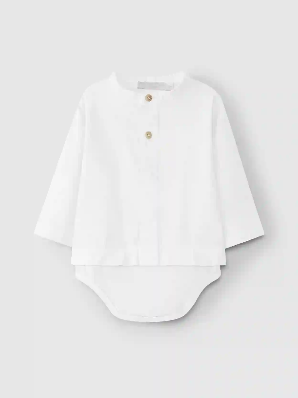 Body-camisa blanca cuello mao
