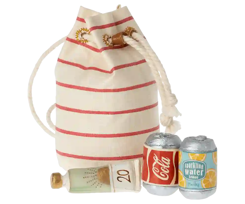 Bag with beach essentials