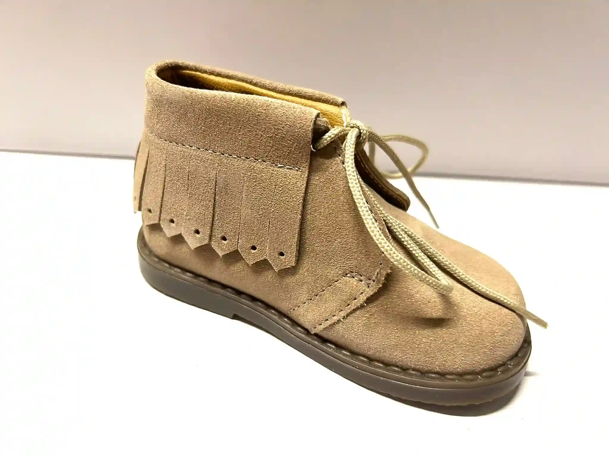 Bota Flecos Serraje Beige