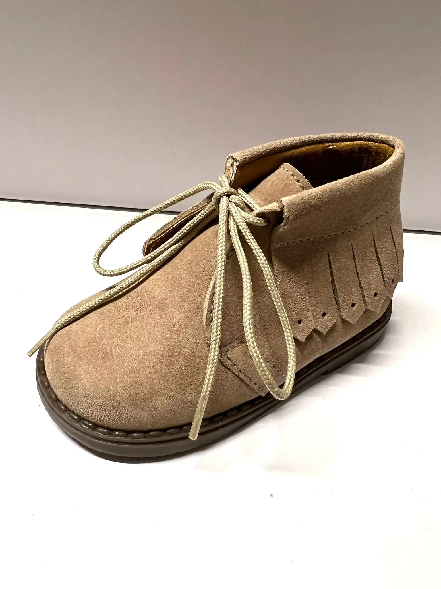 Bota Flecos Serraje Beige - Imagen 2