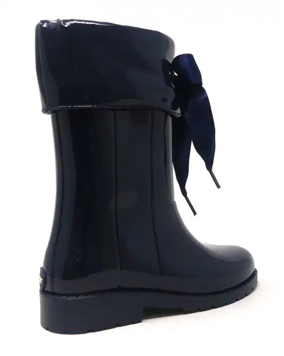 Botas de agua azules lazo raso - Imagen 3