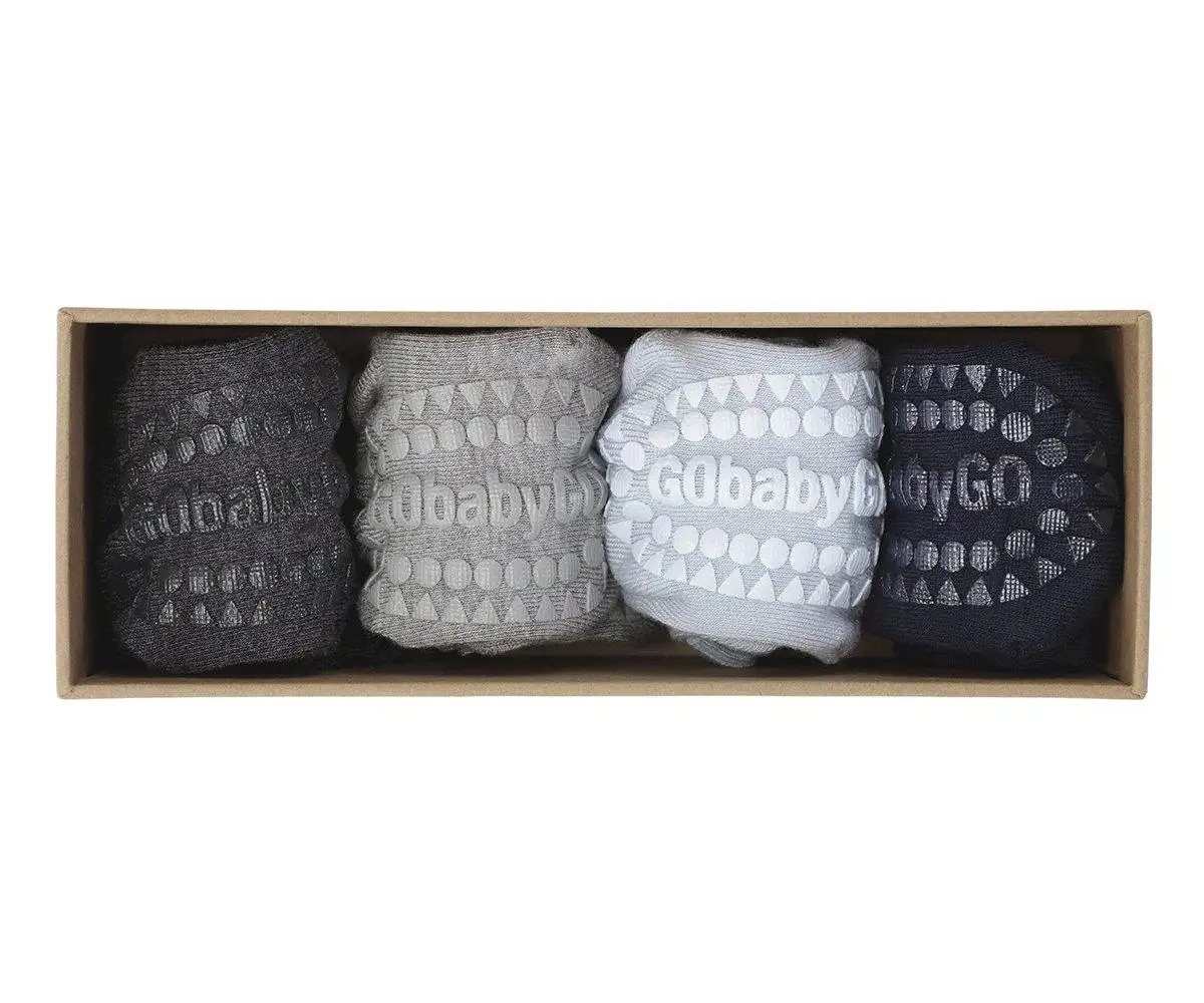 Box Socks Non-Slip Sole Bamboo Sky Blue - Image 3