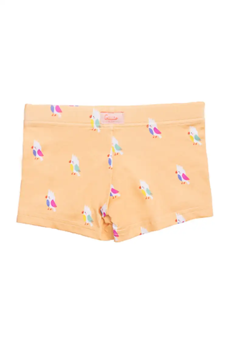 Yellow cockatoo lycra boxer shorts