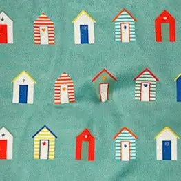 Green Beach Houses fabric boxer