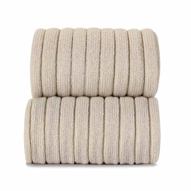 Linen ribbed high socks - Image 2