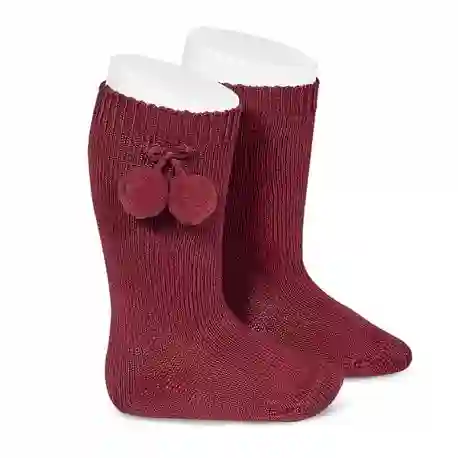 Tassel High Socks Burgundy